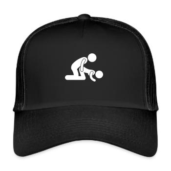 Levrette Sexe Sexe Position du sexe Idée de cadeau - Casquette trucker  - noir/noir - Devant