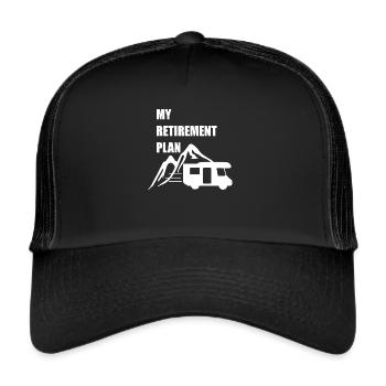 Camper Caravane Camping Idée Cadeau Cadeau - Casquette trucker  - noir/noir - Devant