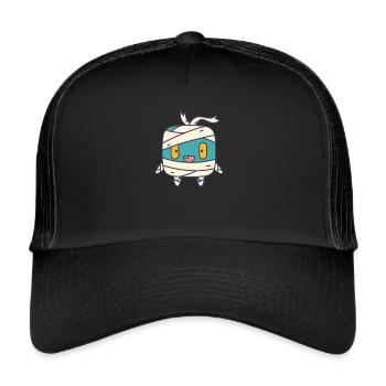 Cute mummy kids costume Halloween monster gift - Trucker Cap - black/black - Front