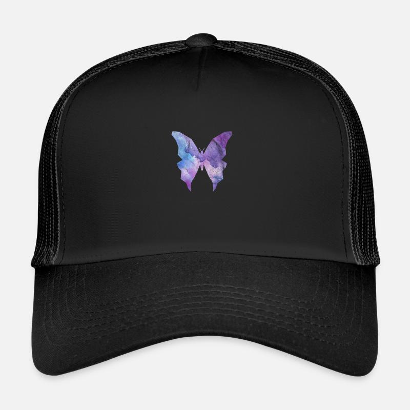 Galaxy Schmetterling - Trucker Cap - Schwarz/Schwarz