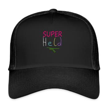 Superhero - Trucker Cap - black/black - Front