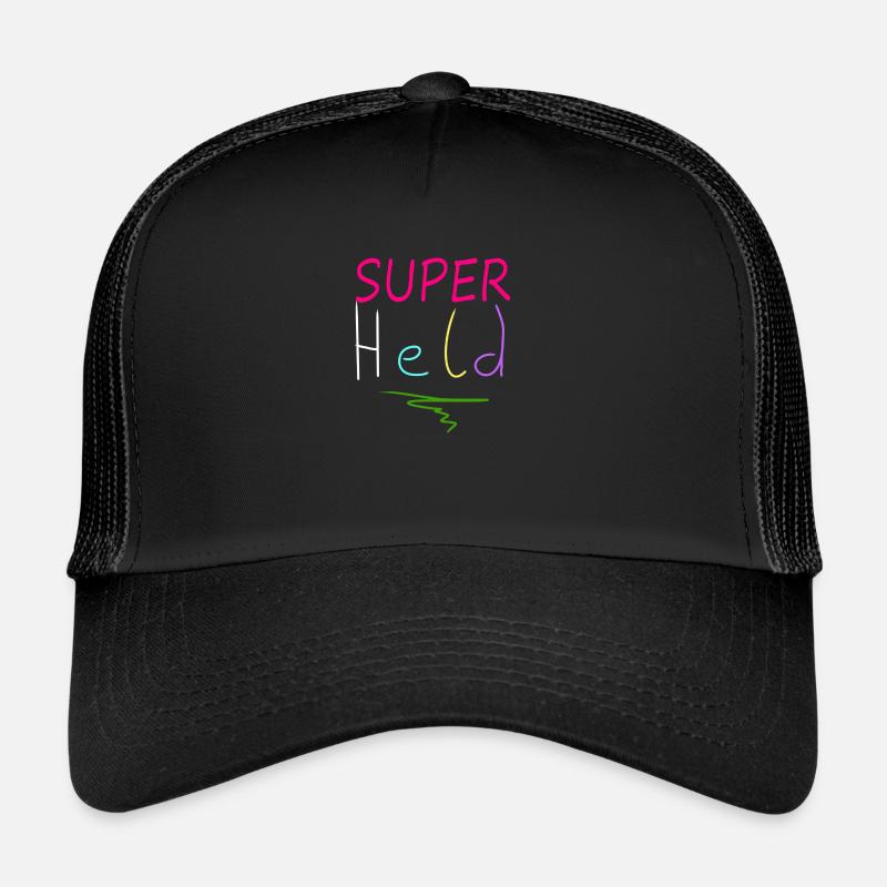 SuperHeld - Trucker Cap - Schwarz/Schwarz