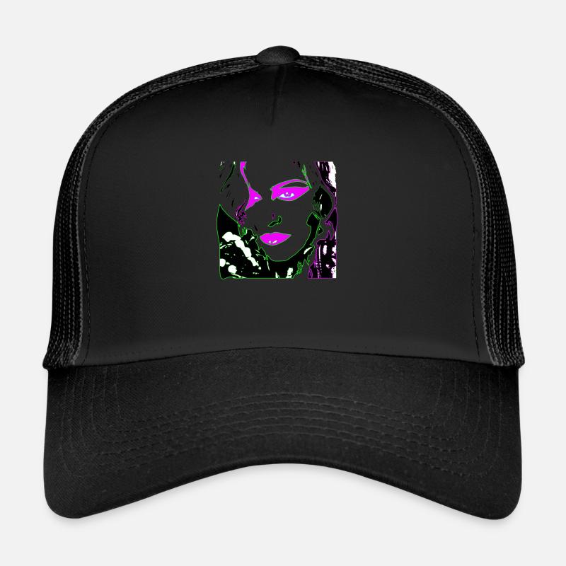 MAD 2 bless - Trucker Cap - black/black