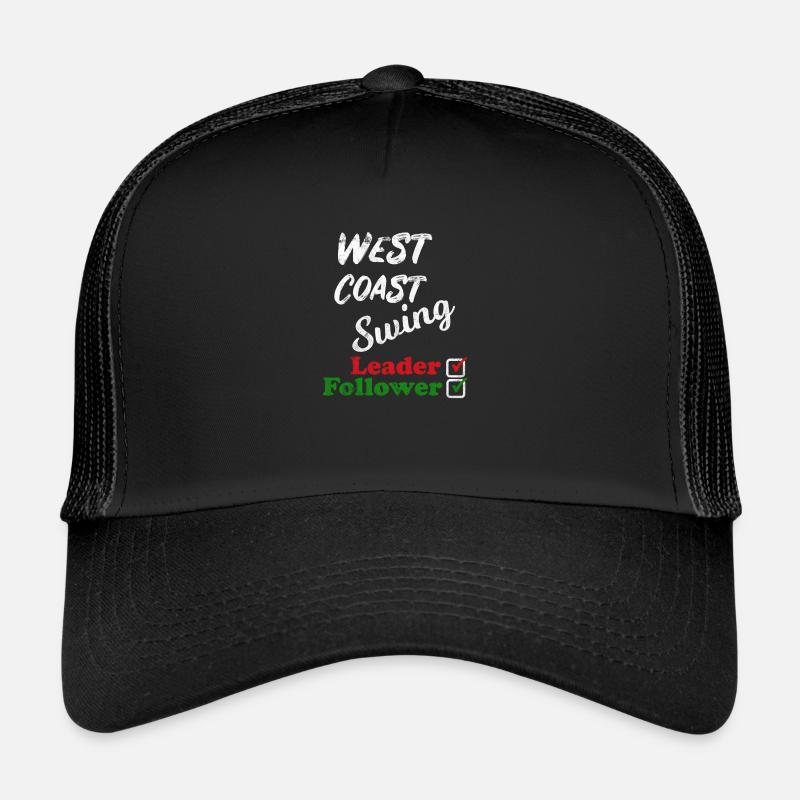 West Coast Swing Leader Follower Workshop Geschenk - Trucker Cap - Schwarz/Schwarz