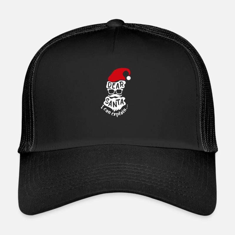 Noël Dear Santa I can explain idée cadeau - Casquette trucker  - noir/noir