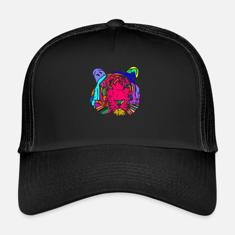 multicolor tiger - Trucker Cap - black/black