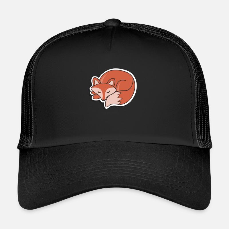 Schlafender Fuchs - Trucker Cap - Schwarz/Schwarz