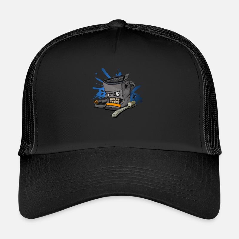 Dessin animé d'escalade - Casquette trucker  - noir/noir