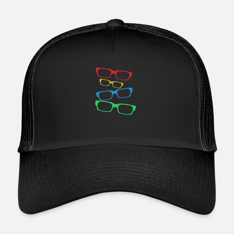 Design mit bunte Brillen mit Brillengestell Trucker Cap