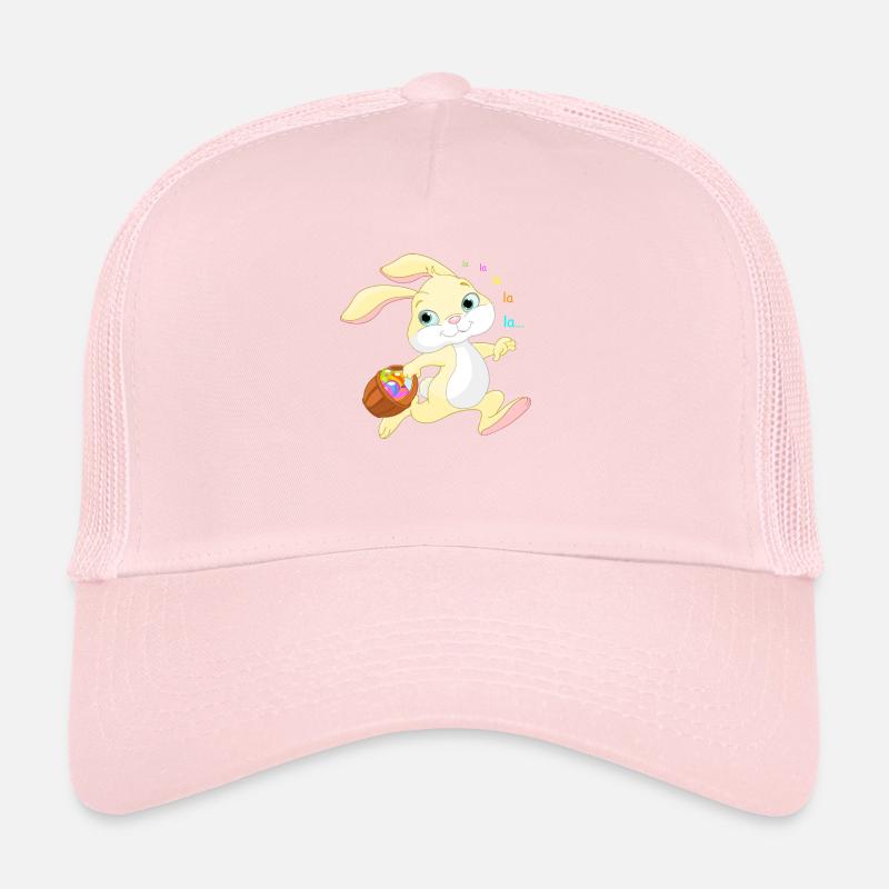 Easter bunny with colorful egg basket Trucker Cap