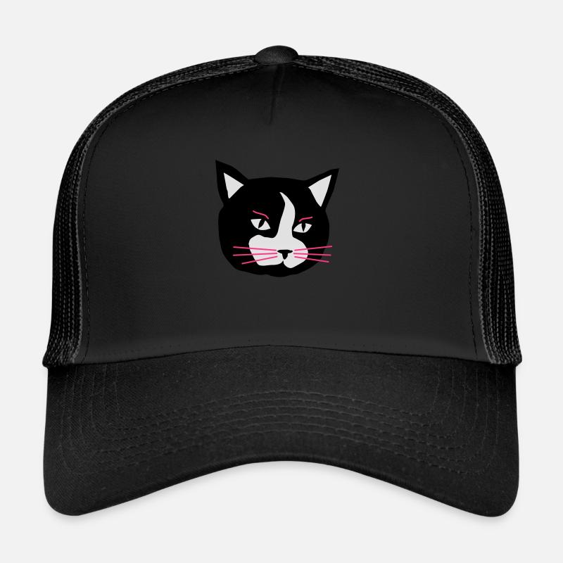Cat - Trucker Cap - Schwarz/Schwarz
