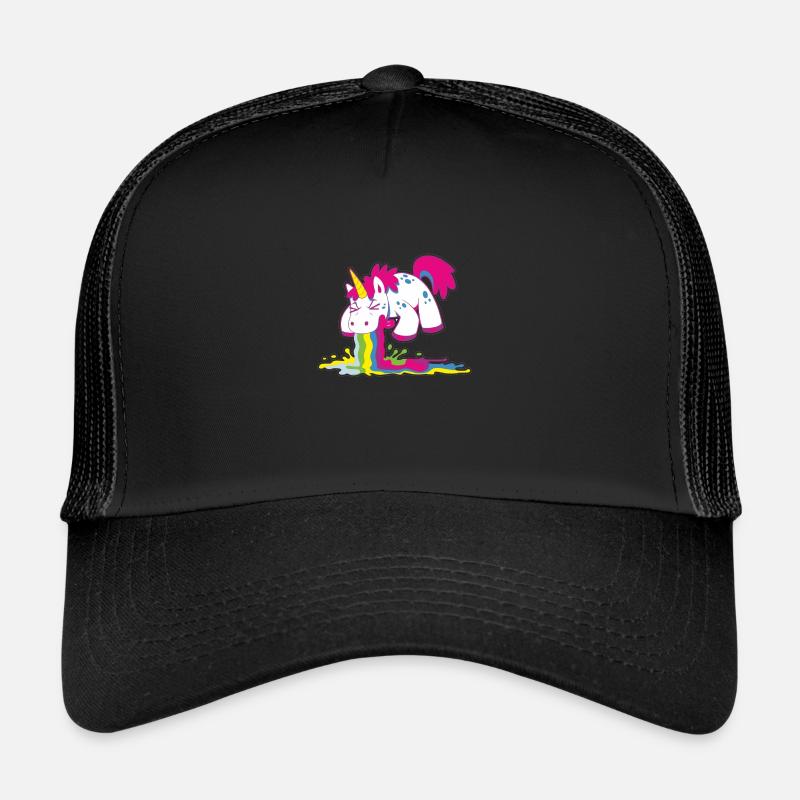 licorne - Casquette trucker  - noir/noir