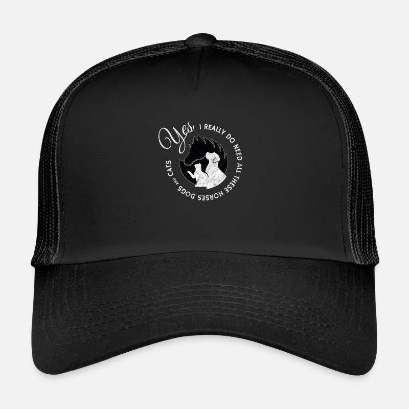 Pferd Hund und Katze Geschenk vintage Trucker Cap
