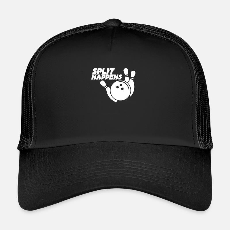 Split happens Bowling Outfit - Trucker Cap - Schwarz/Schwarz
