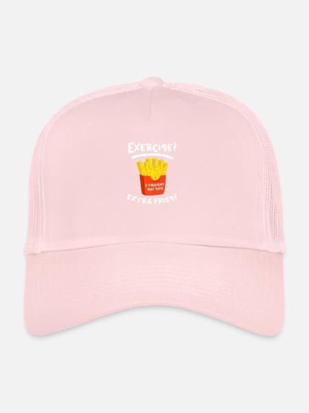 Exercise? Extra frieze? UNISEX FOOD - Trucker Cap - pale pink - Front