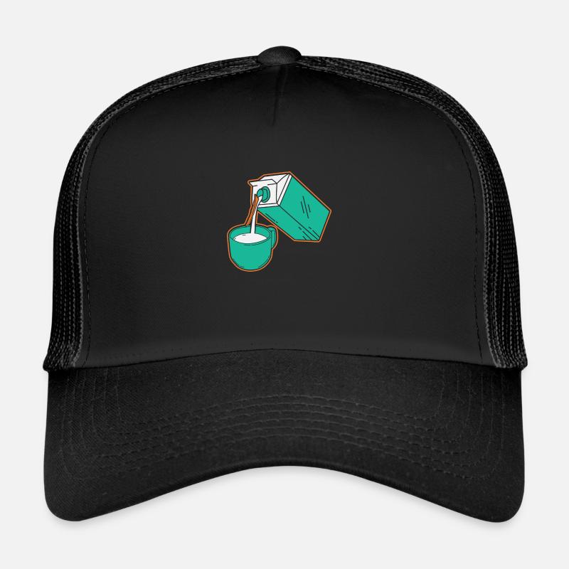 Lait lait café café sac de lait Casquette trucker 