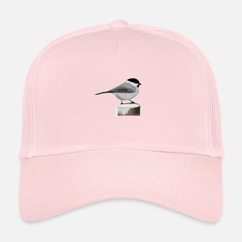 Painted willow tit bird animal design Trucker Cap