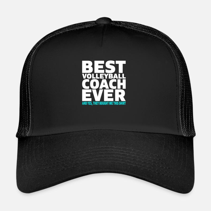 Best Volleyball Coach ever Trainer Geschenk - Trucker Cap - Schwarz/Schwarz