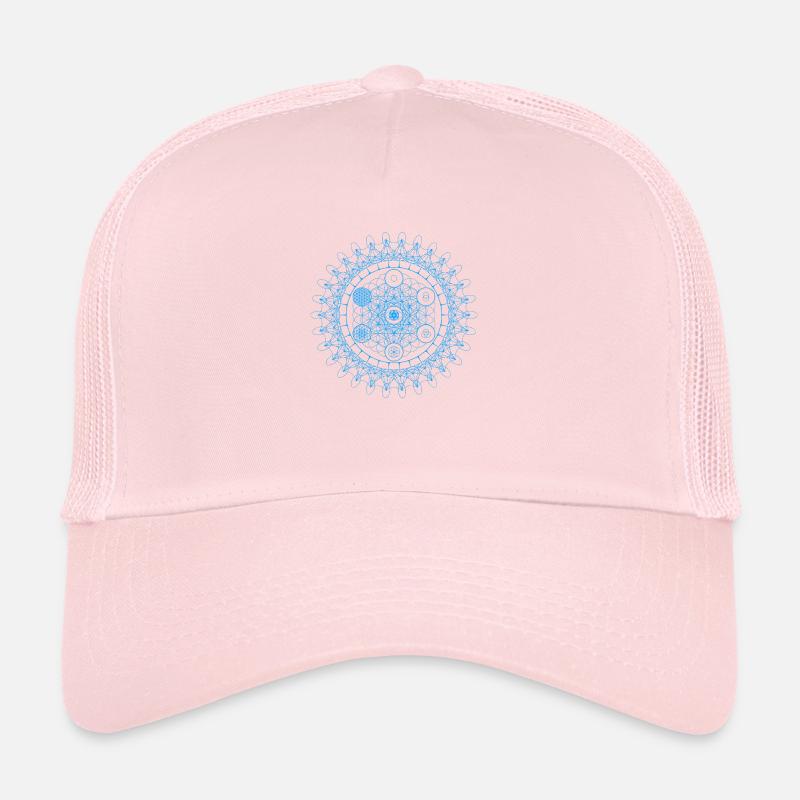 Évolution géométrique de l'oeil sacré de la fleur de Metatron Casquette trucker 