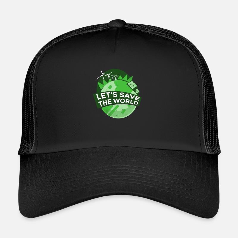 Save the World Renewable Energy Solar Wind Turbine Trucker Cap