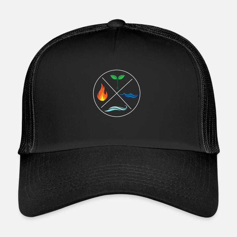 Quatre éléments de protection de l'environnement nature cadeau Casquette trucker 