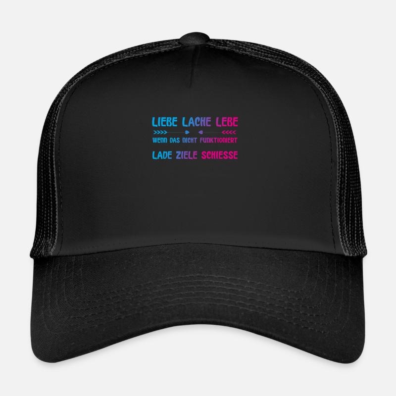 Liebe Lache Lebe lustiger Spruch Trucker Cap