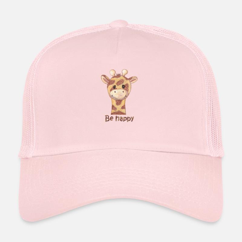 Girafe sois heureuse Casquette trucker 