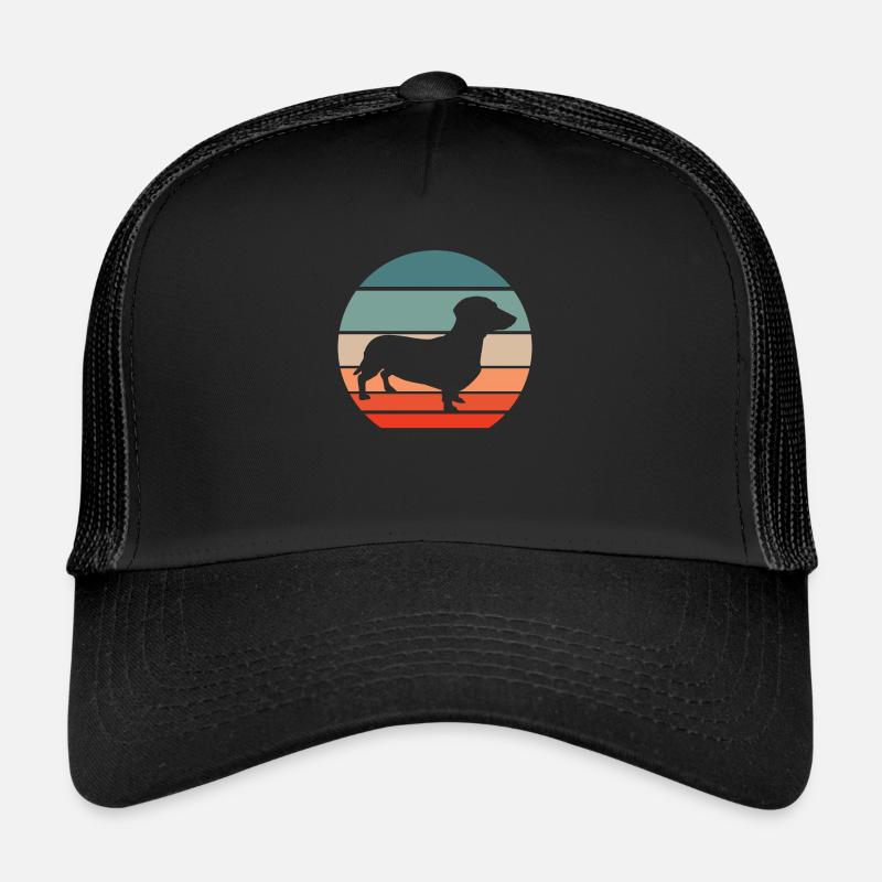 Dackel Dachshund Teckel Silhouette Trucker Cap