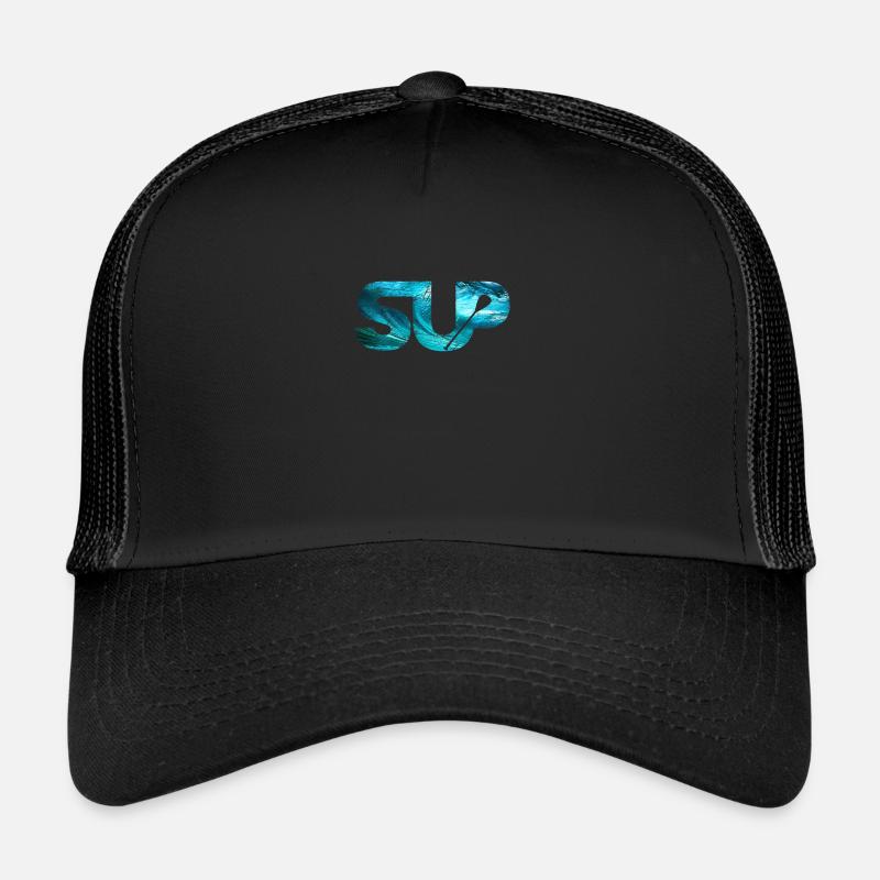 SUP Stand up paddle paddleboarding - Casquette trucker  - noir/noir