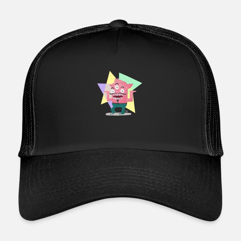 Dancing Monster - Trucker Cap - Schwarz/Schwarz