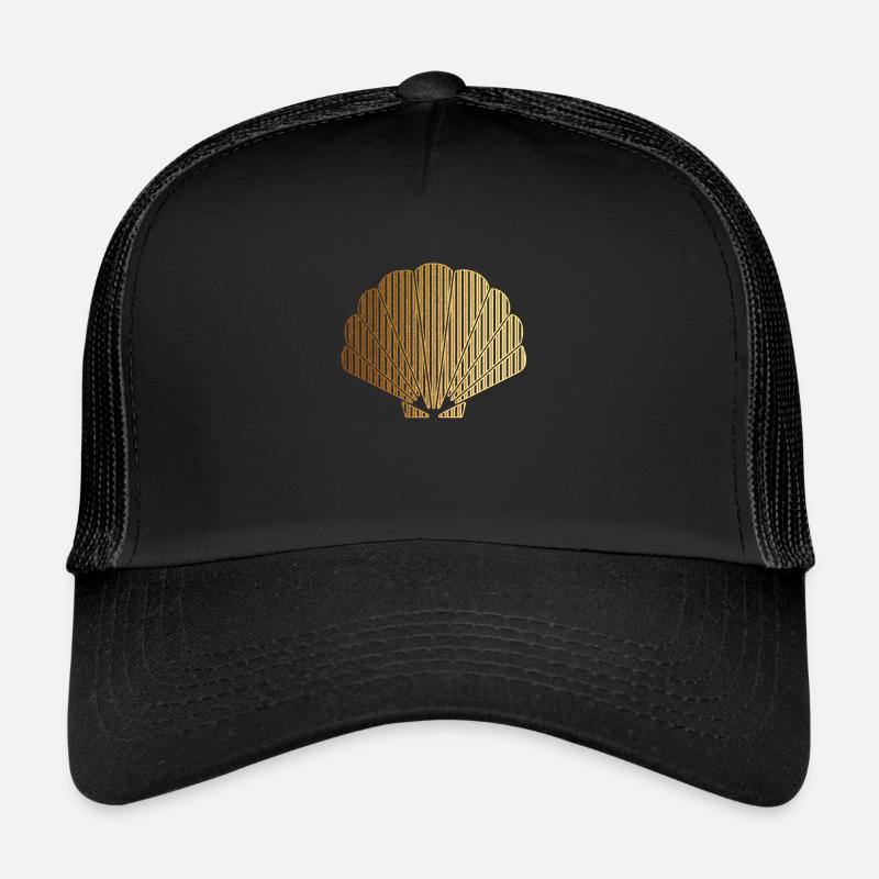 Shell gold - Trucker Cap - black/black