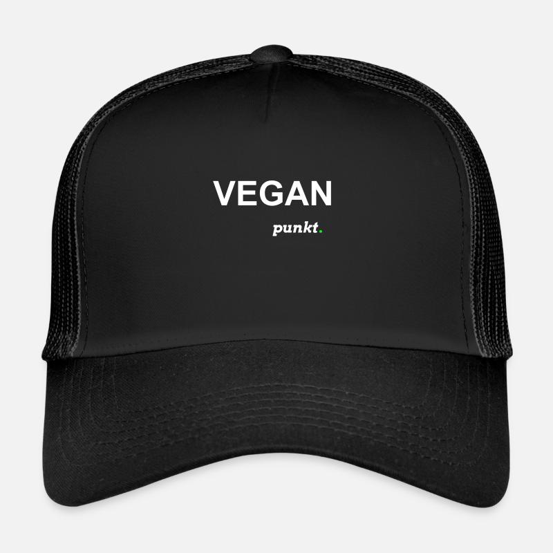 Vegan... Dot Statement shirt - Trucker Cap - black/black