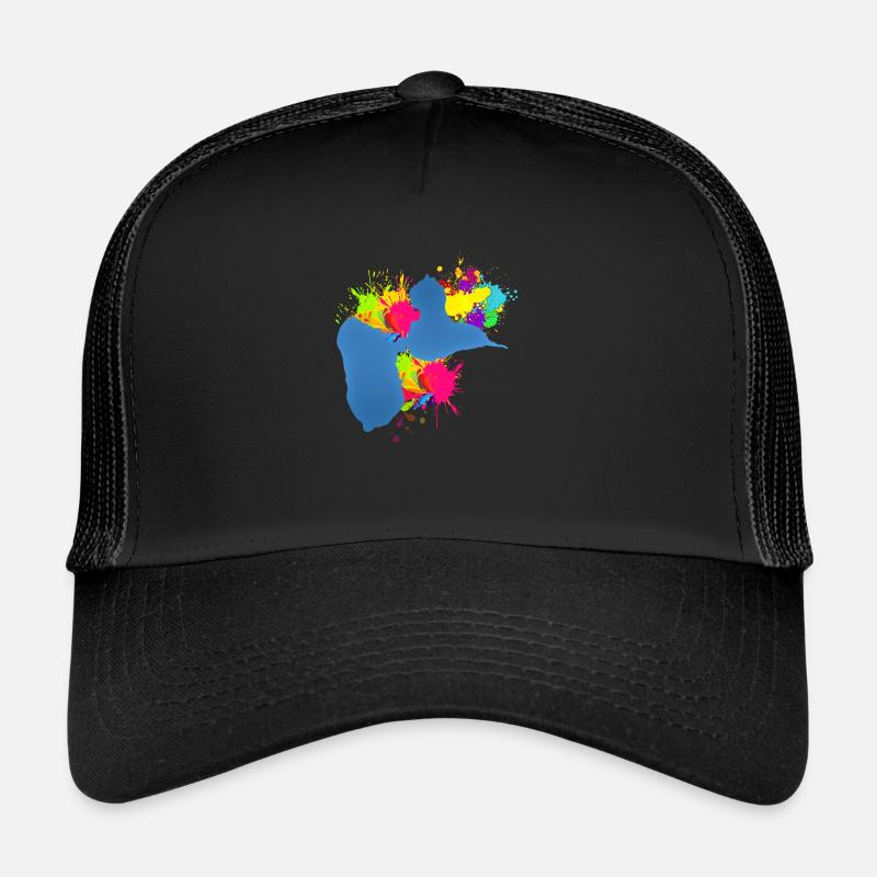 GUADELOUPE - Casquette trucker  - noir/noir