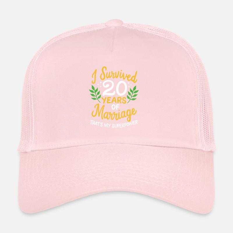 20th Wedding Anniversary Survived 20 Years Of Trucker Cap