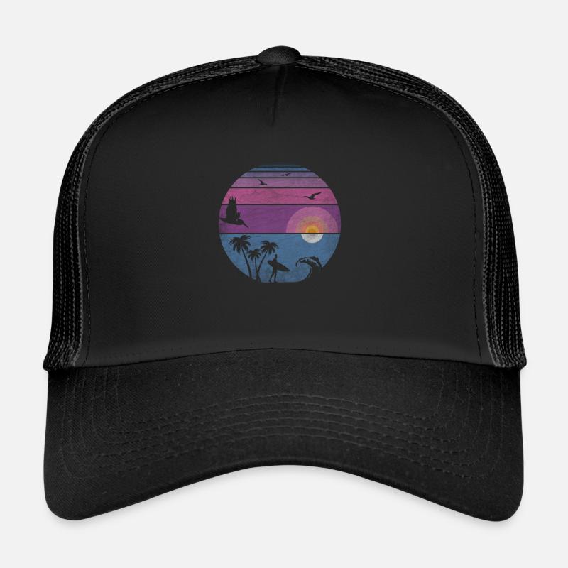 surf au coucher du soleil Casquette trucker 