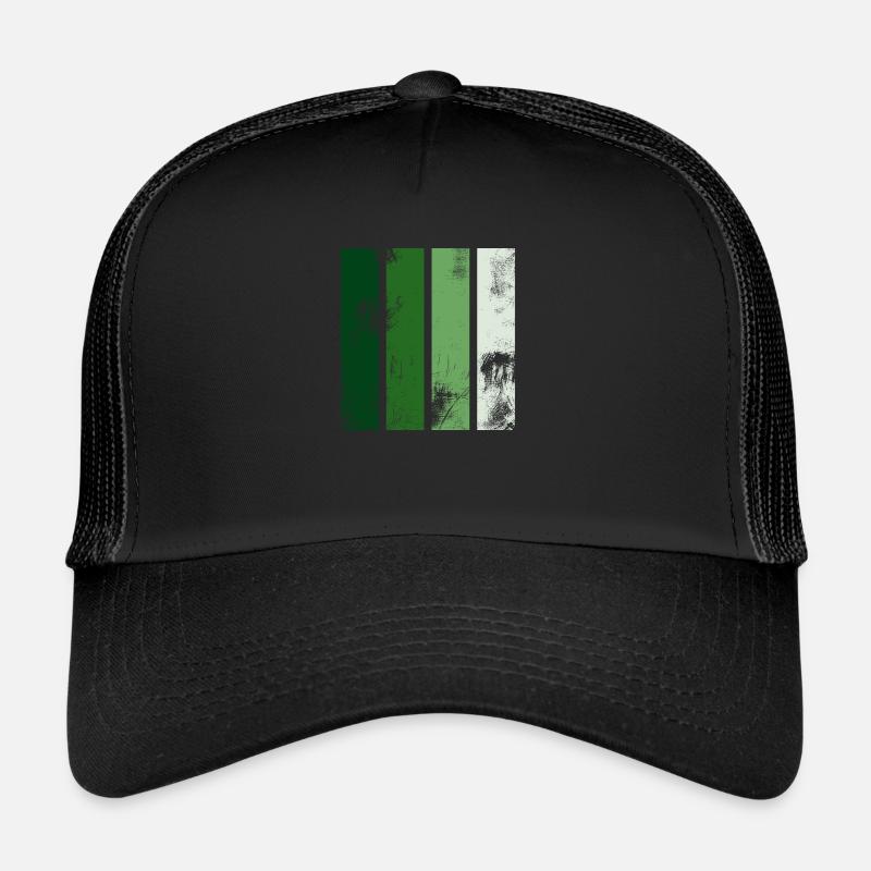 Rayures rétro vertes Casquette trucker 