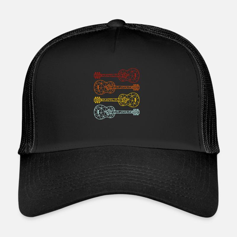 Gitarre Geschenkidee Gitarrist Gitarrenspieler - Trucker Cap - Schwarz/Schwarz