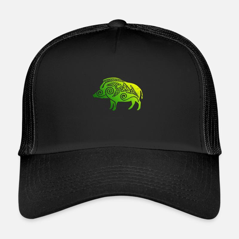 Celtic symbol wild boar Celtic knot Trucker Cap