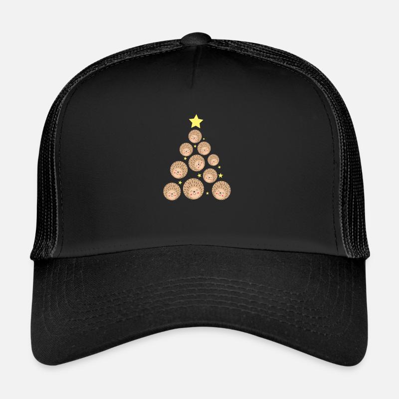 Hedgehog xmas Christmas tree Trucker Cap