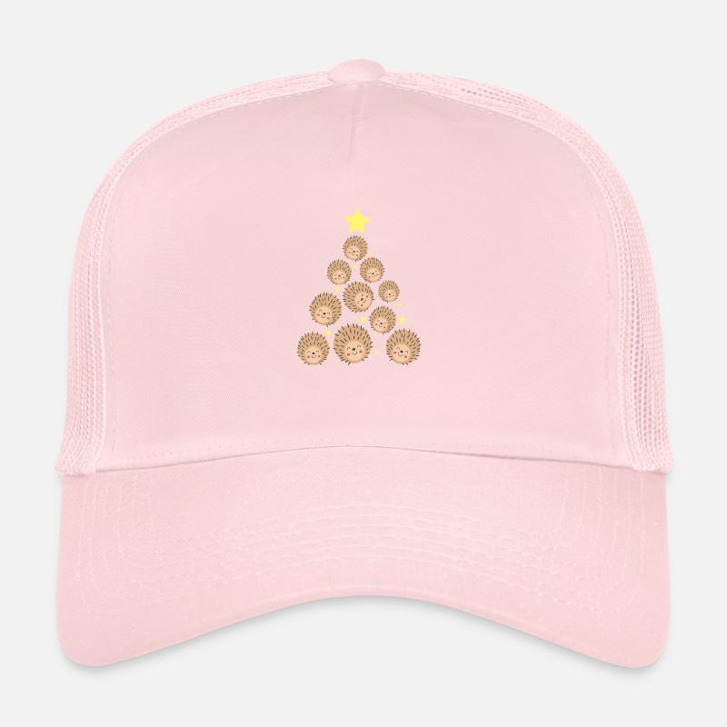 Hedgehog xmas Christmas tree Trucker Cap