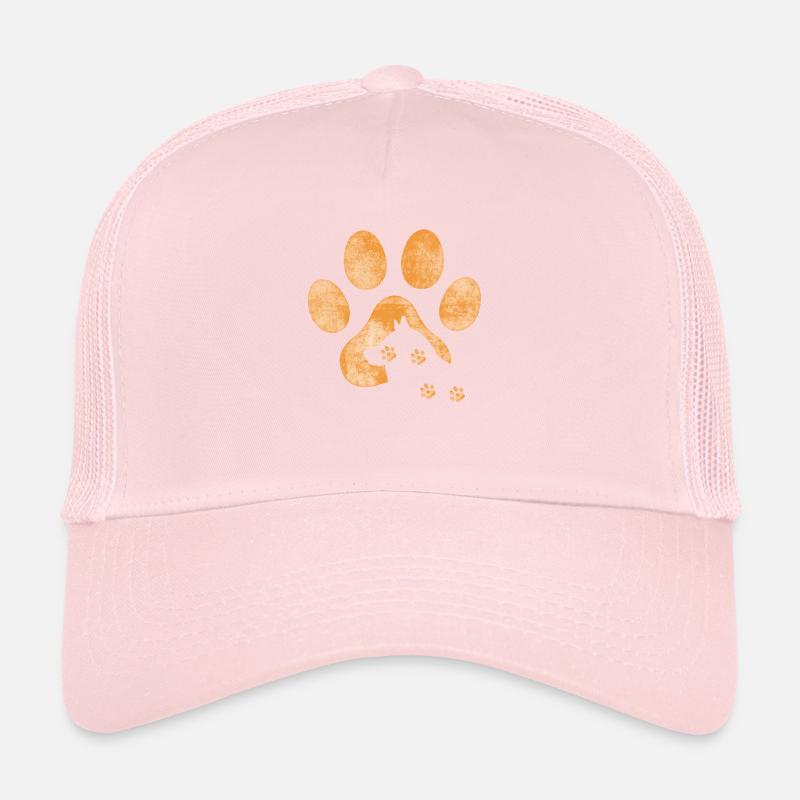 patte malamute orange Casquette trucker 