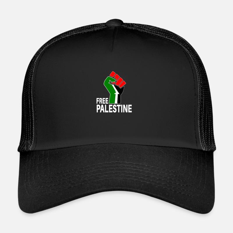Free Palestine - Trucker Cap - black/black