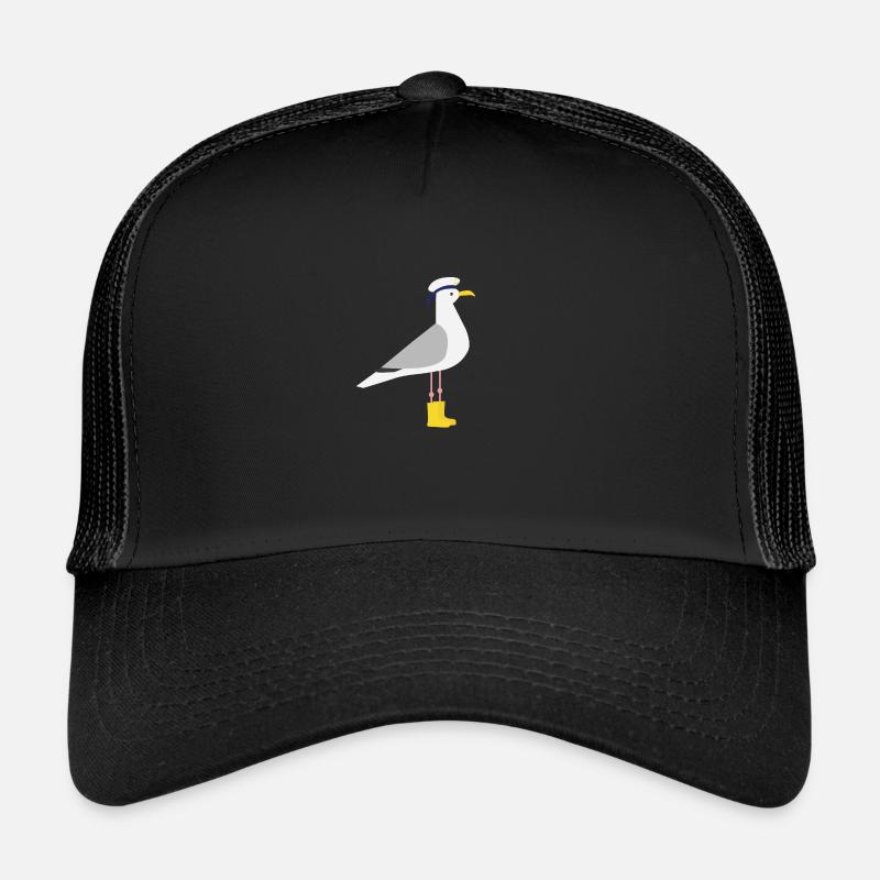 Bottes en caoutchouc Seagull - Casquette trucker  - noir/noir