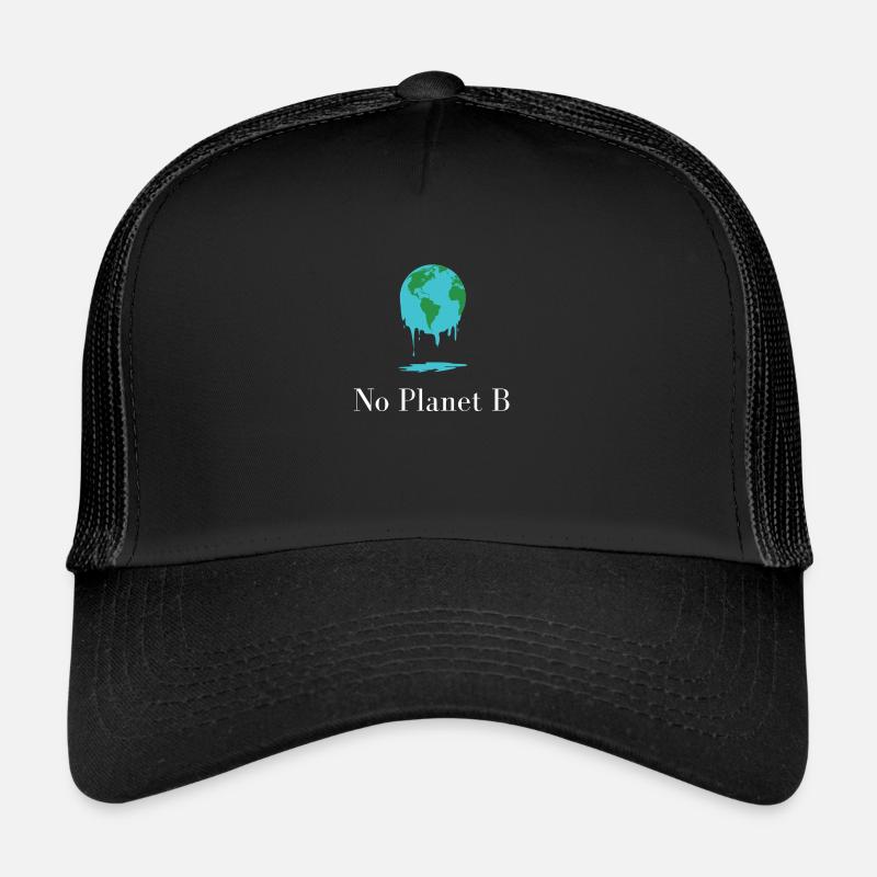 No planet B - Casquette trucker  - noir/noir