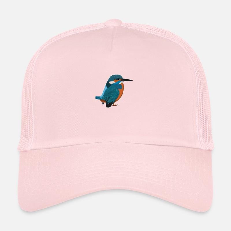 Kingfisher Bird Drawing Biologist Ornithologist Trucker Cap