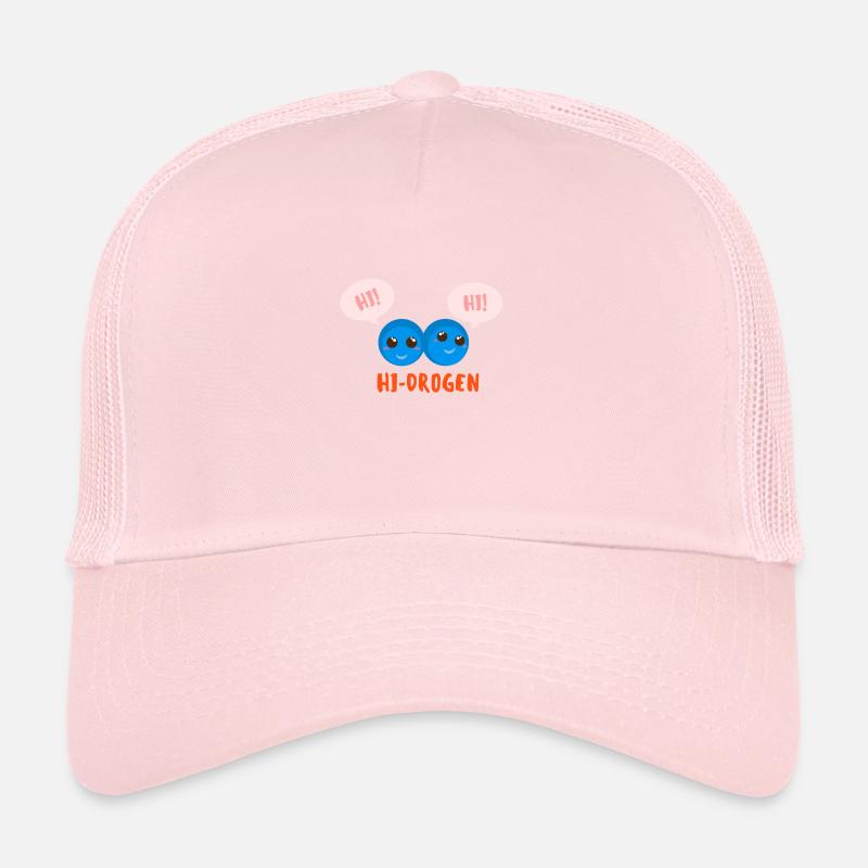 Dessin animé mignon de molécule d'hydrogène H2 dit bonjour Casquette trucker 