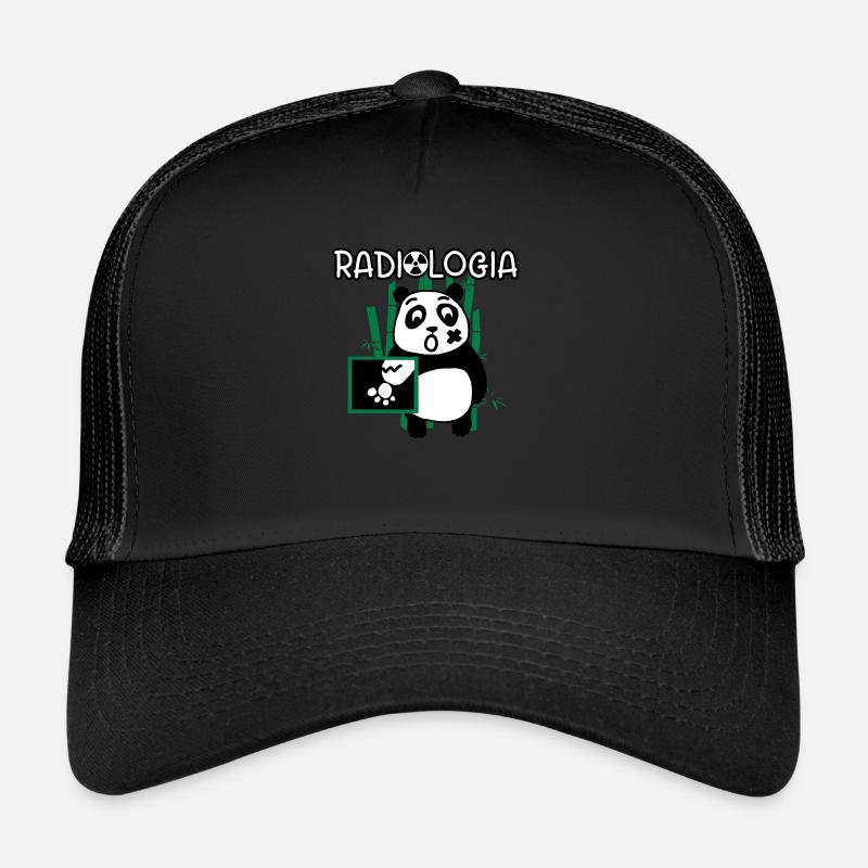Radiologie Panda - Trucker Cap - Schwarz/Schwarz