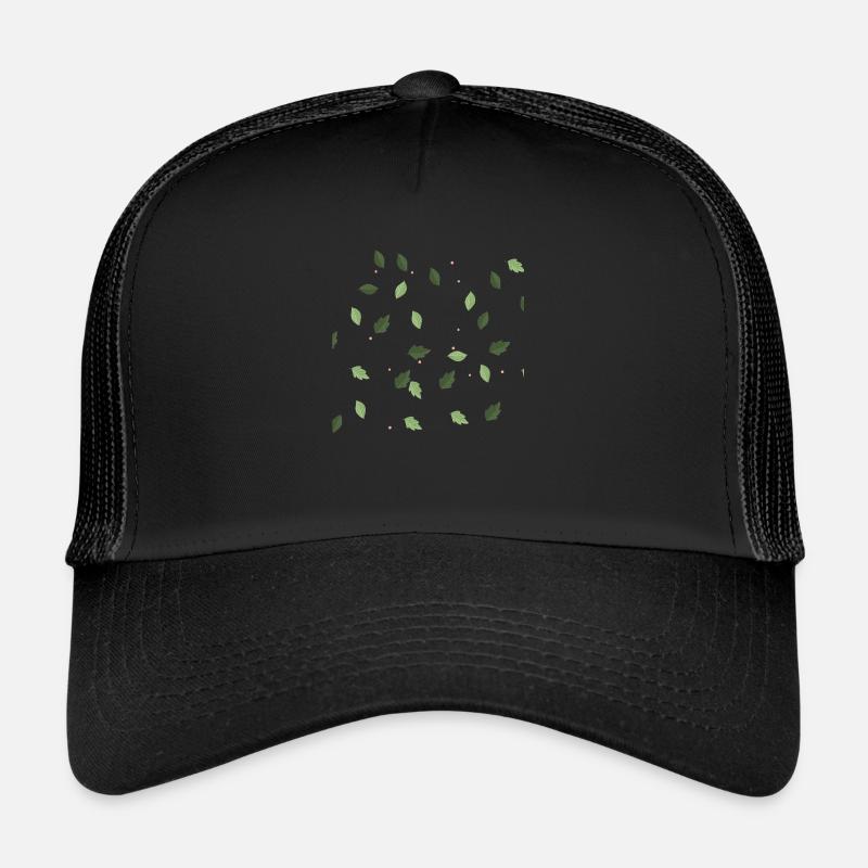 GRÜNE BLÄTTER DER HOFFNUNG - Trucker Cap - Schwarz/Schwarz