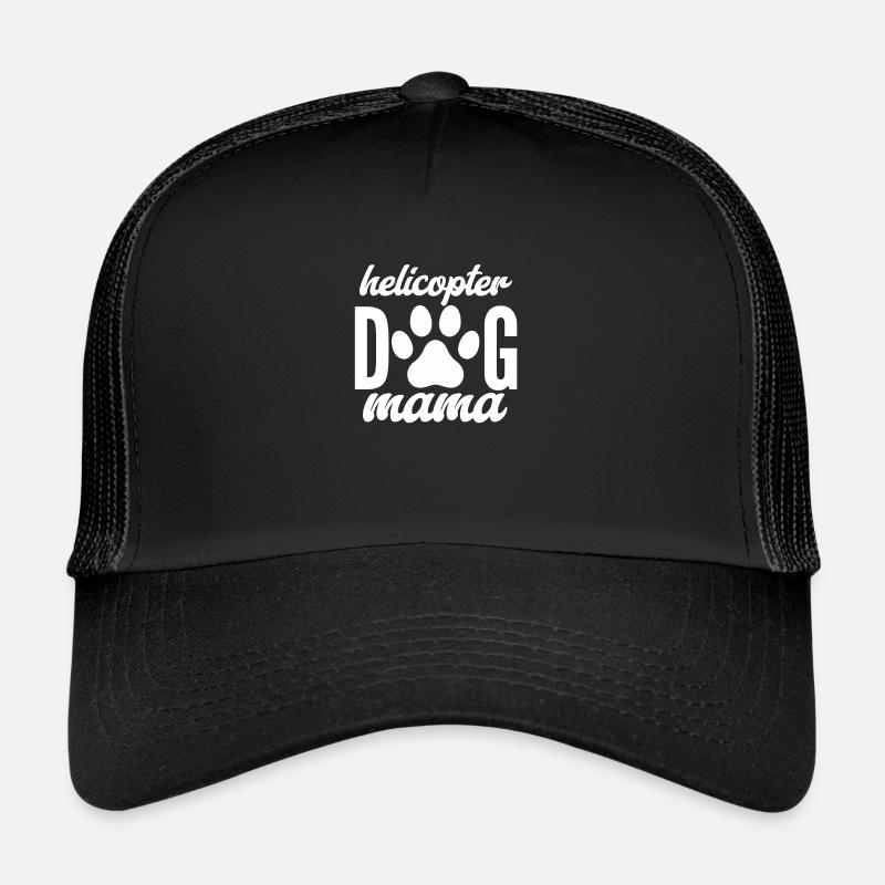 Hubschrauber Hund Mama - Trucker Cap - Schwarz/Schwarz