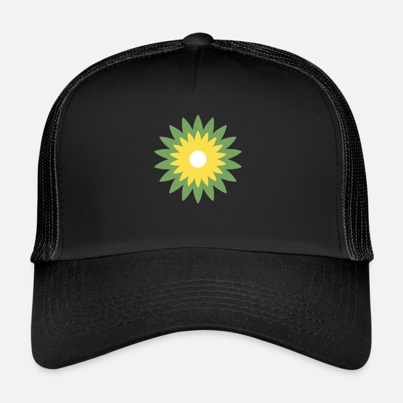 Blume - Trucker Cap - Schwarz/Schwarz